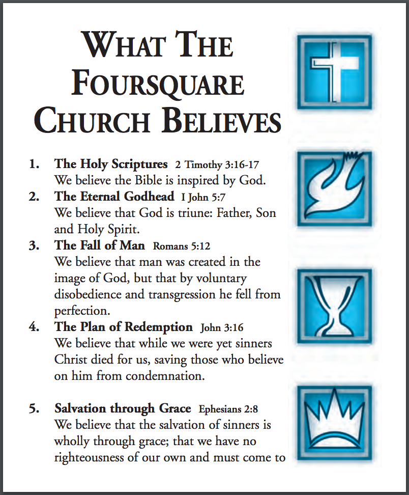 Meaning of Foursquare  Dennsion Foursquare Church