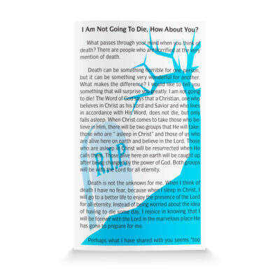 I Am Not Going to Die and You-English