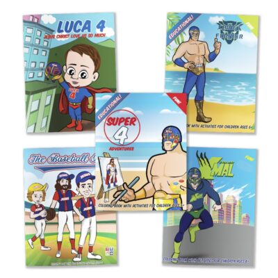 Superhero Coloring Book Set-English